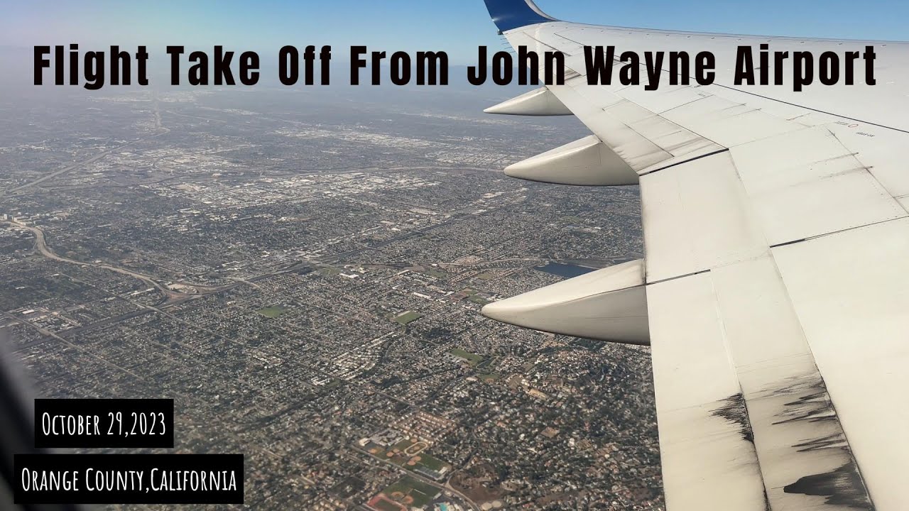 Flight Take Off From John Wayne Airport in Orange County,California