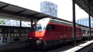 4K Re 460 (mit Anfahrproblemen) mit IR Garnitur @ Basel SBB