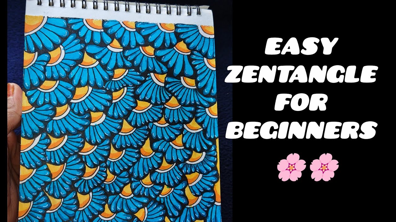 Easy Zentangle For Beginners🌻🌻| Easy But Wow 😲| Mind Relaxing✨