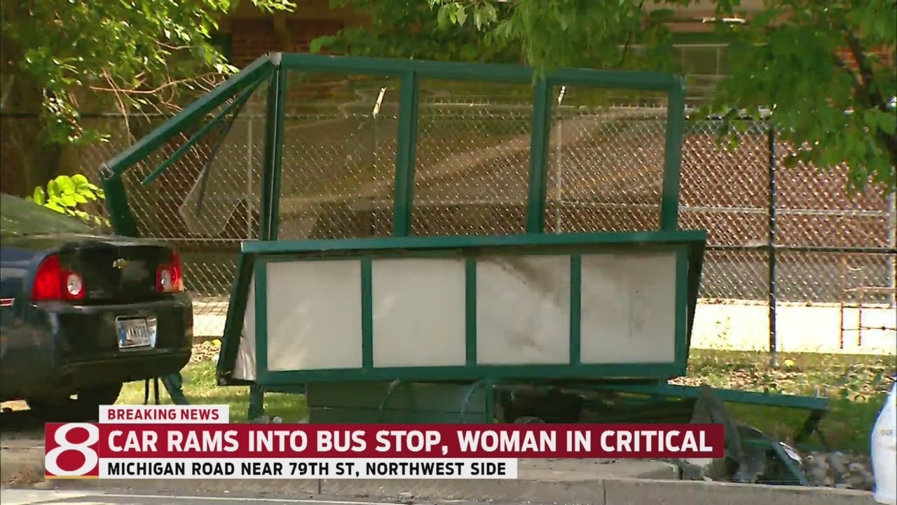 Woman in critical condition after being struck by vehicle at bus stop ...
