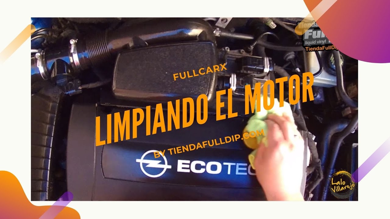 Limpiar vano motor coche con Fullcarx engine cleaner - YouTube