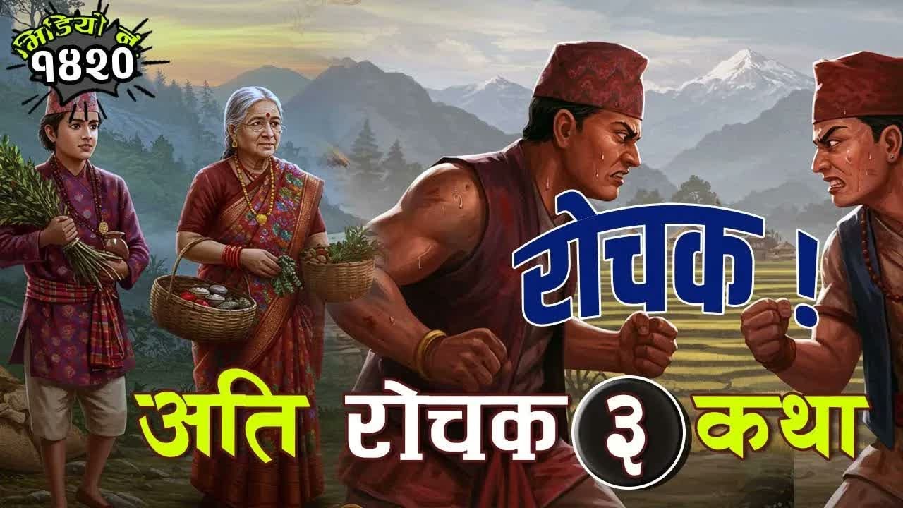 ३ रोचक नेपाली लोककथाः दुई भाइको लोभीपन । दुध चोर्ने बाँदर । बोक्सीको गाउँ 3 Nepali Tales.