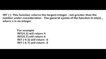 INT  function in Qbasic
