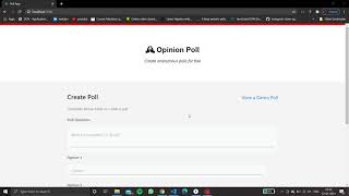Poll-app using react.js || Node.js || Material-UI