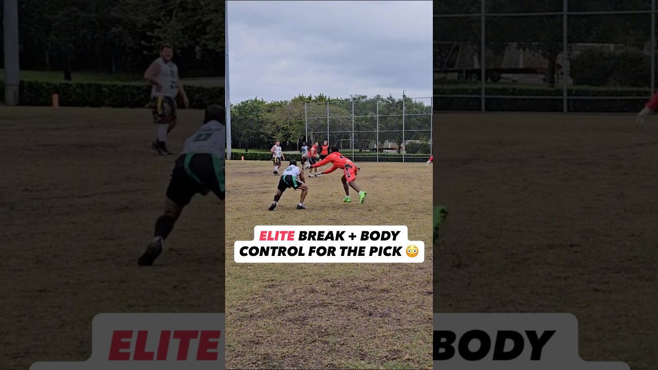 WATCH: Elite cornerback play #flagfootball #highschoolfootball #nfl #nflflagfootball #highlights #7v7
