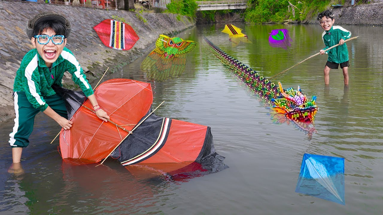 Kita Berburu LAYANGAN JUMBO Langka di Sungai Pengairan!!! Bocil Kena TIPU!!!