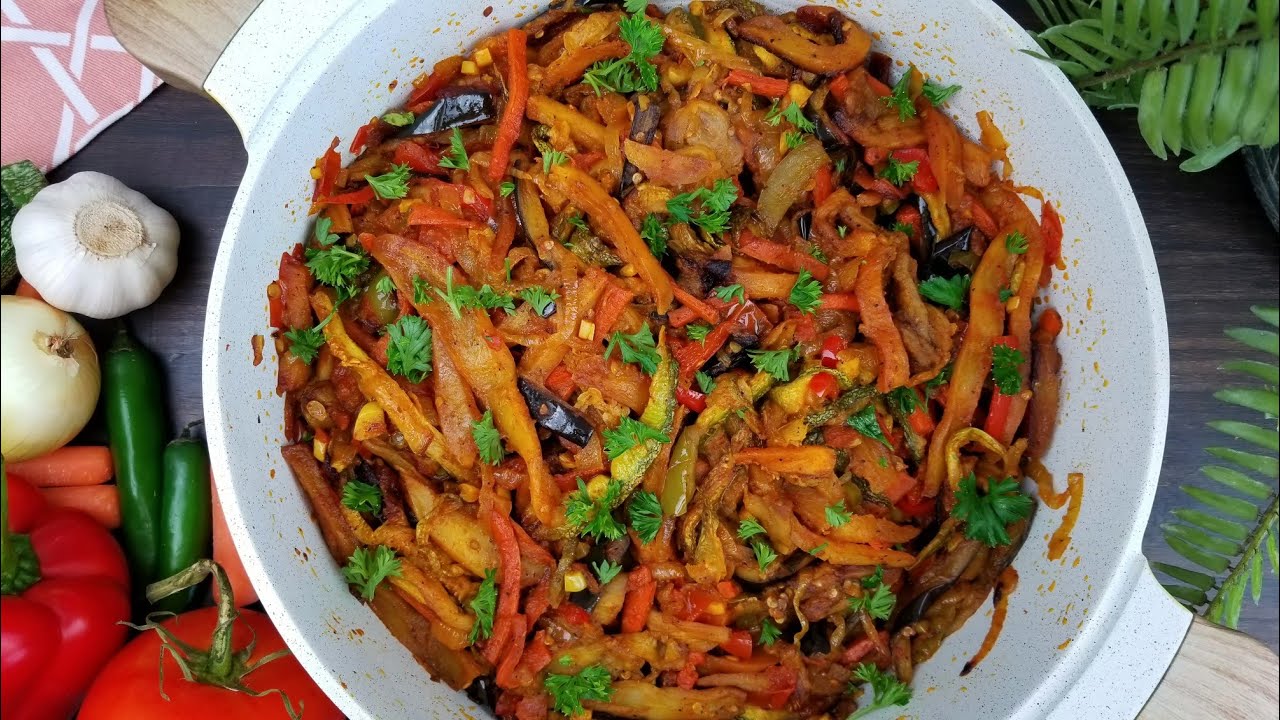 طبخة خضار مشكلة يمنية بدون لحم بطعم لا يقاوم ( مشكل فرن بدون فرن ) | Fried Vegetables Appetizer