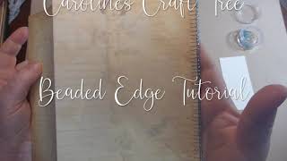 beaded blanket stitch tutorial, how I put the beads on the sides of my journal pages.