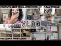 VLOG: CLEAN MY STUDIO WITH ME, NEWAIR FRIDGE? GOING BACK TO WORK