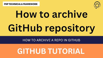 how to archive GitHub repository || how to archive repository in GitHub