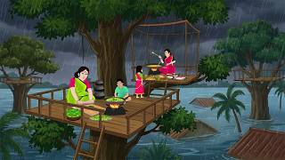 पेड़ की डाल पर दो सौतन की रसोई | Hindi Story | Hindi Kahani | Moral Stories | cartoon story
