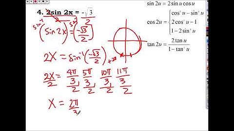 Solving trig equations with double angles (2x)