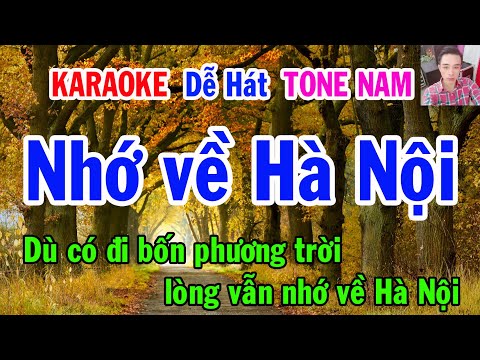 Karaoke Nhớ Về Hà Nội - Karaoke  Nhớ Về Hà Nội  Tone Nam  Nhạc Sống  gia huy karaoke