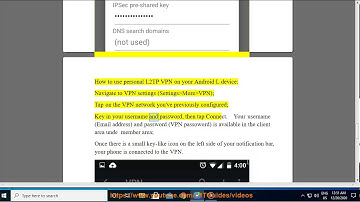 Set up WideVPN L2TP VPN connection on Android