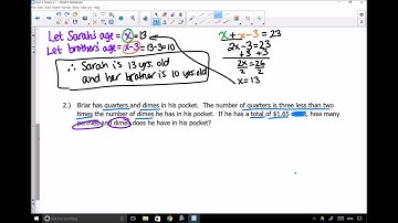 Notes 2.6 -  Word Problems Day 1