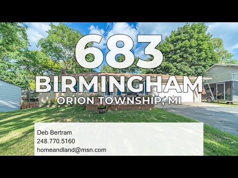 683 Birmingham Avenue, Orion Township, MI home video tour