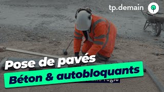 La pose de pavés en béton dont autobloquants