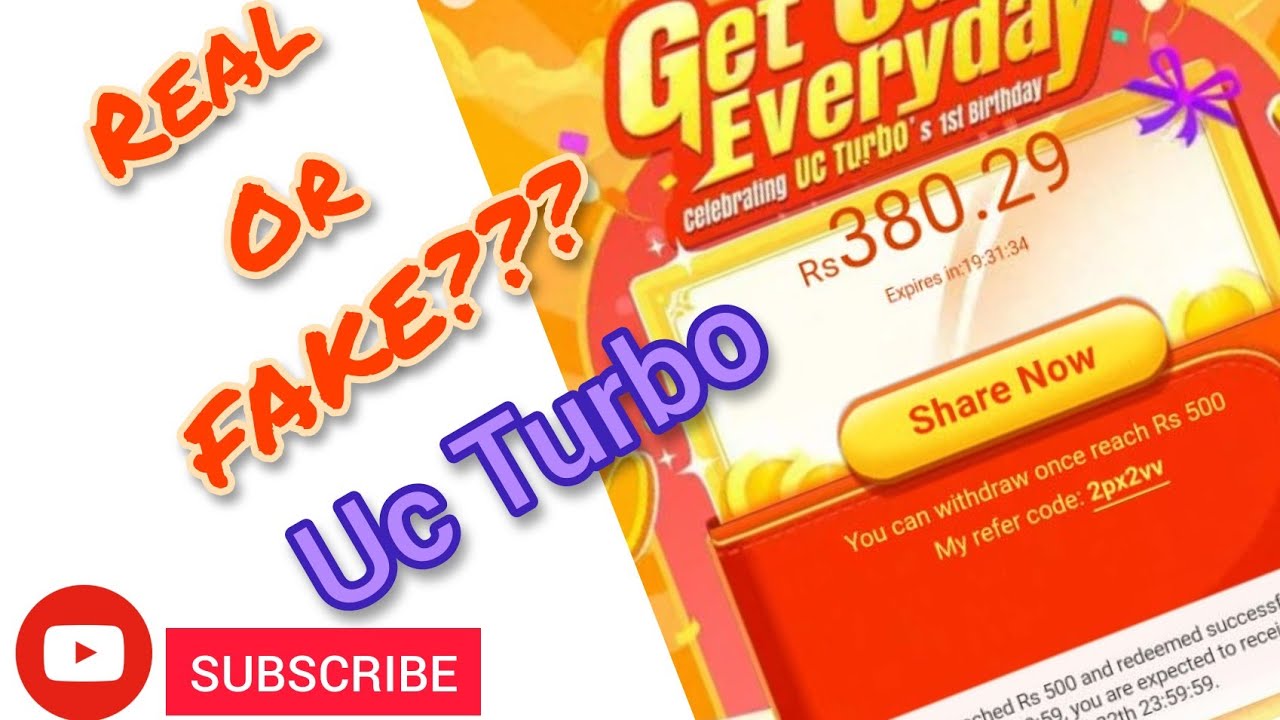 Uc Turbo App 500rs Free Loot Real Or Fake???? - YouTube