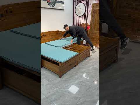 Sofa transformed Into bed!