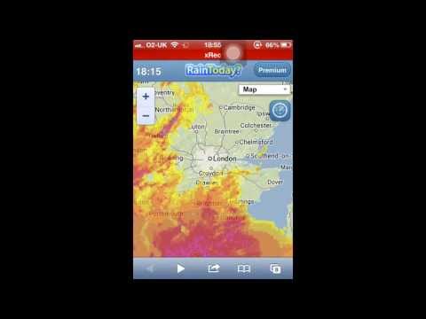 A short video of the radar picture showing the rain about to deluge #London (app records vertically)