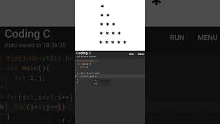 # Triangle pattern in c #coding