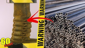 60 SECONDS Experiment - HYDRAULIC PRESS VS Steel Profile | CRASH TEST