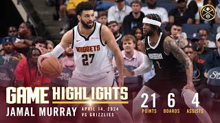 Jamal Murray Full Game Highlights vs. Grizzlies 🎥