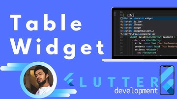 How to use Table Widget - Flutter Tutorials for beginners in Hindi/Urdu