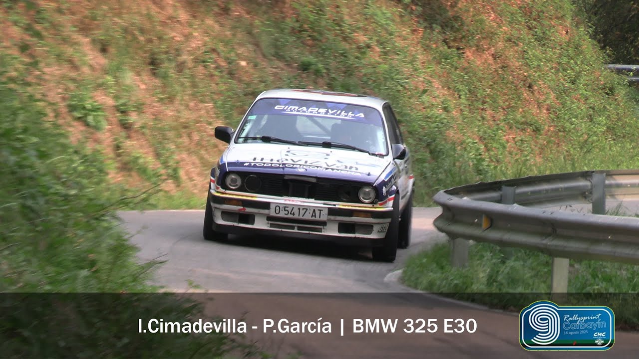 Nacho Cimadevilla - Pedro García en el rallysprint de Carbayin 2025 | BMW E30