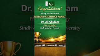 Dr. Ali Ghulam | Plant Biotechnology | Research Excellence Award | Pakistan