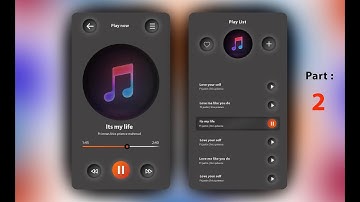 UI design | Music player UI design part : 2 | Photoshop cc tutorial