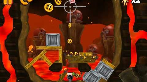 Ragdoll Blaster 3 Magma Basin 4-6 Struts 3 Stars Tutorial Walkthrough