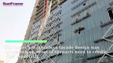 Sunframe Installation Team are Installing Glass Curtain Wall Burj Almana Tower Doha#building #face