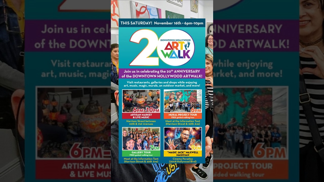 Preview Of The "Choose954 Guided Tour" of the Downtown Hollywood ArtWalk Every 3rd Saturday At 7PM!