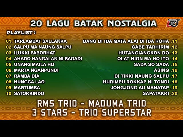 Kompilasi Lagu Batak Nostalgia - RMS Trio, Maduma Trio, 3 Stars & Trio Superstar || Lagu Batak Lawas class=