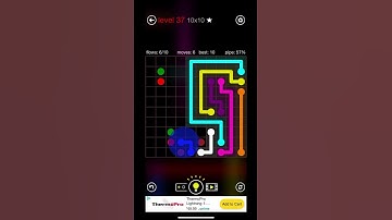 Flow Free 10x10 Mania Level 37 Perfect #flowfree