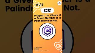 Palindrome Numbers Program in C# || C# Interview Program
