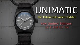 New UNIMATIC Field Watches Italian Made - Modello Due - Automatic Sterile Dials - U2-F and U2-FN