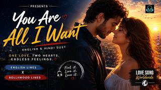 You Are All I Want English Hindi Romantic Duet Love Song 2026 Tune Verse