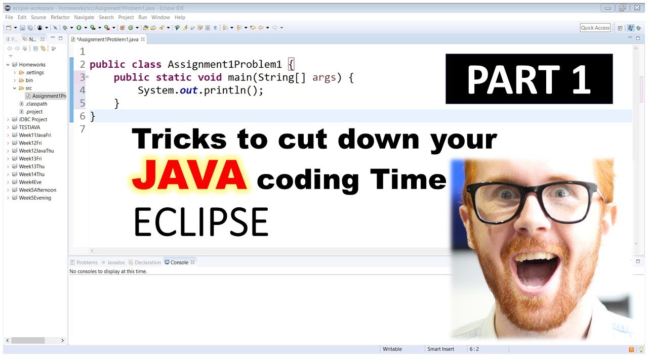 Eclipse Cool Tricks Part 1 | Cut Down Java Coding Time - YouTube