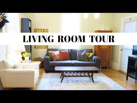Living Room Tour | Eclectic Vintage Modern Space | Thrifty Home Decor