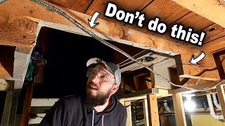 How to Fix Incorrect Floor Framing | Straightening Kitchen Floor... Kinda