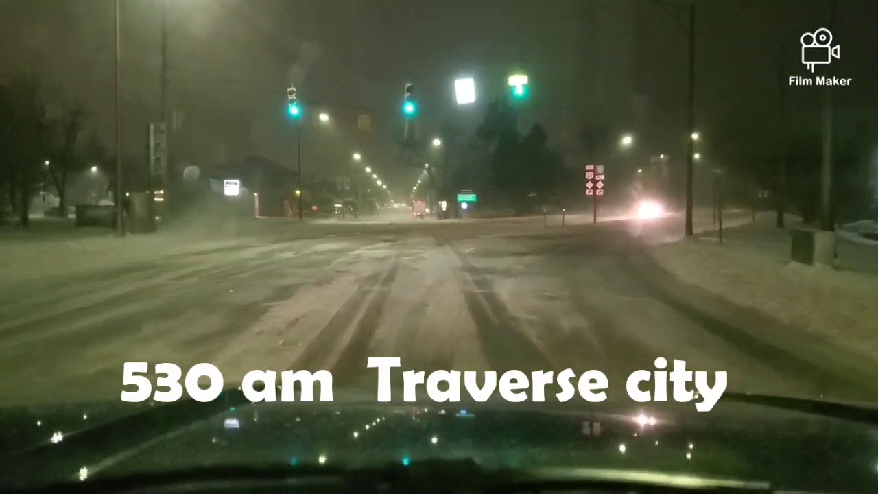Winter drive downtown Traverse City YouTube