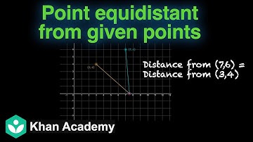 Finding point equidistant from given points (Hinglish) | St. lines | Grade 11 | Math | Khan Academy