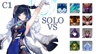 C1 Yelan SOLO VS All Weekly Bosses In 4K 60fps | GENSHIN IMPACT |