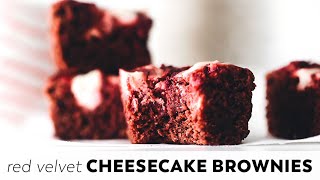 Red Velvet Cheesecake Brownies // vegan + gluten-free