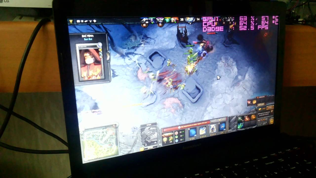 играет в доту. Msi 14 дюймов с игровой видеокартой. игровой экран в дота 2. можно играть в доту на ноутбуке. игровой ноутбук clevo np60.