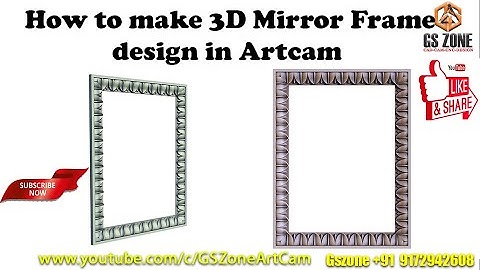 how to make 3D frame design in artcam | very easy and simple making  method #gszone #artcam #cnc