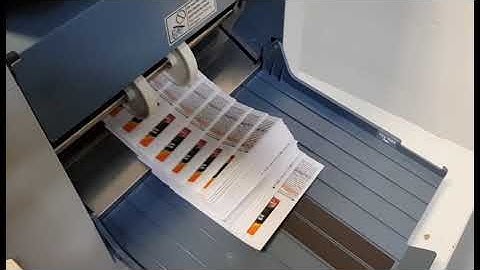 Paper Folding Machine Cross Folding. A4 folded down to A7