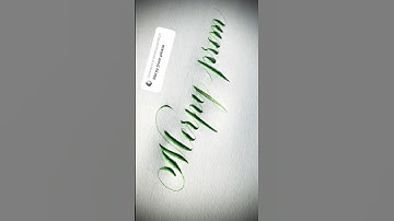 Copperplate calligraphy, tutorial: how I write your name #marpy